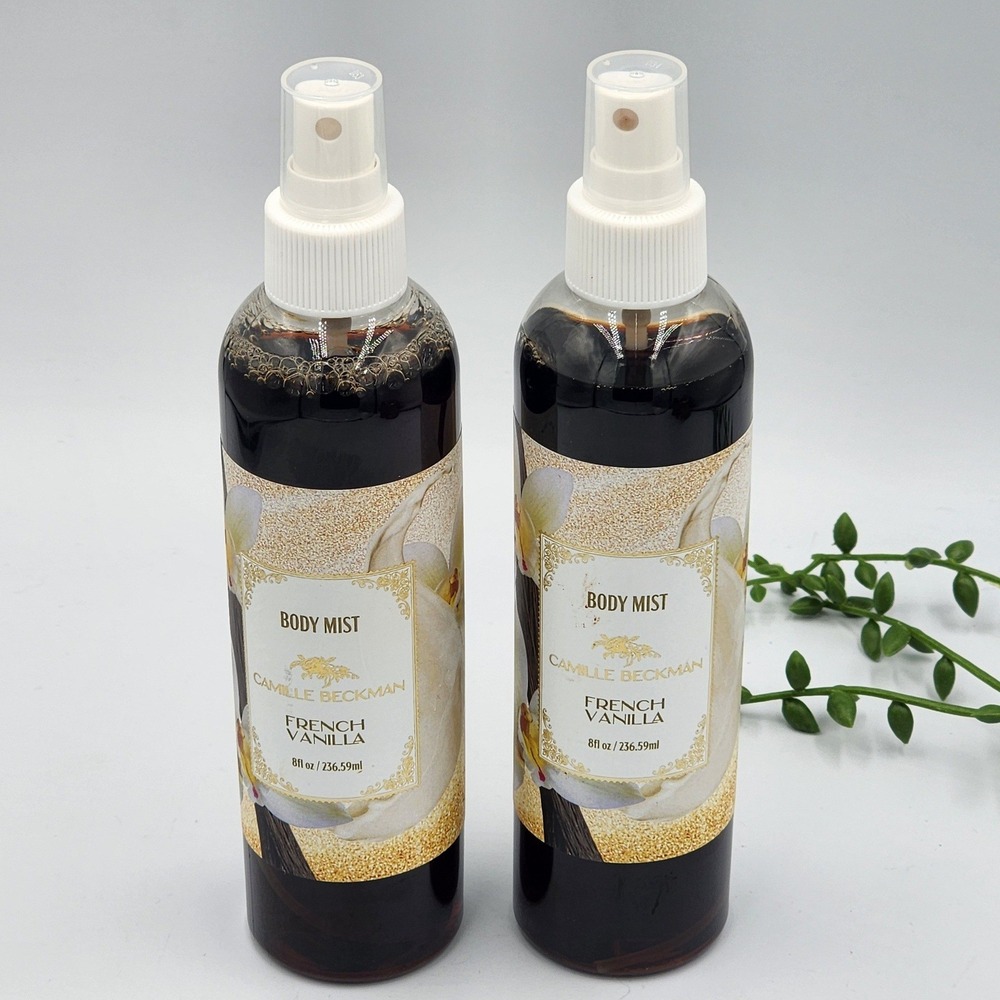 Camille Beckman Body Mist French Vanilla 8 Oz Set of 2 Spray Fragrance NEW